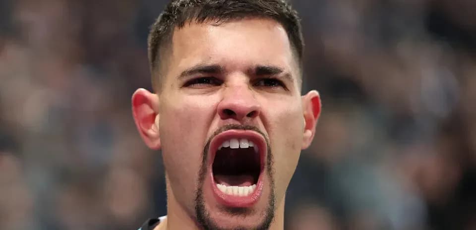 Player celebrating with open mouth during match
