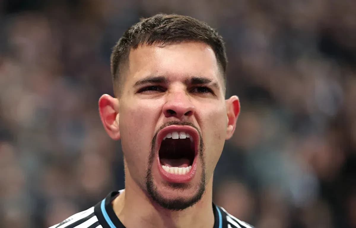 Player celebrating with open mouth during match