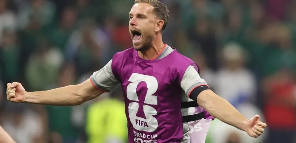 Player celebrating passionately on the field