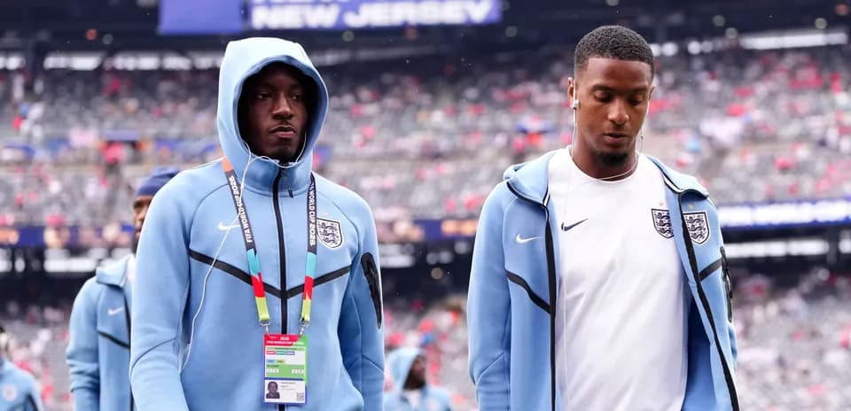 England players entering the stadium before match