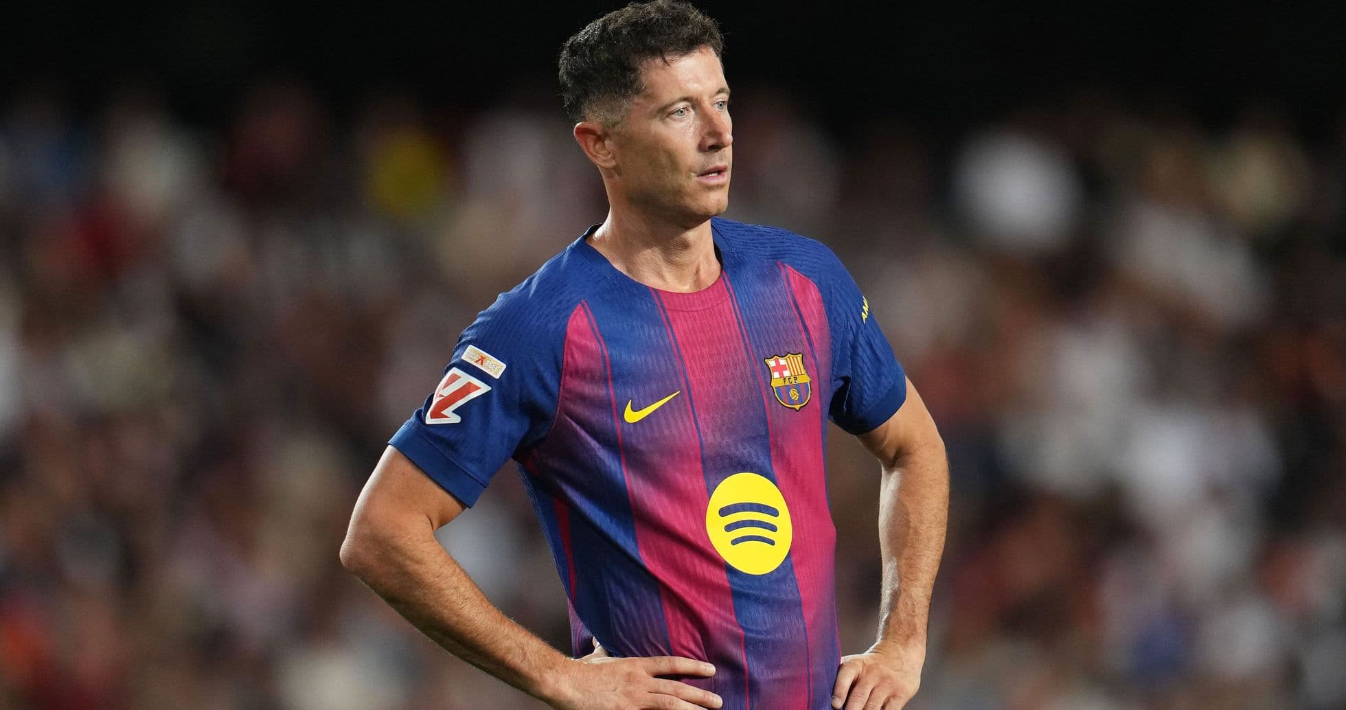 Player in Barcelona kit during match