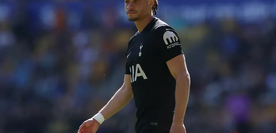 Tottenham player walking on the pitch during match