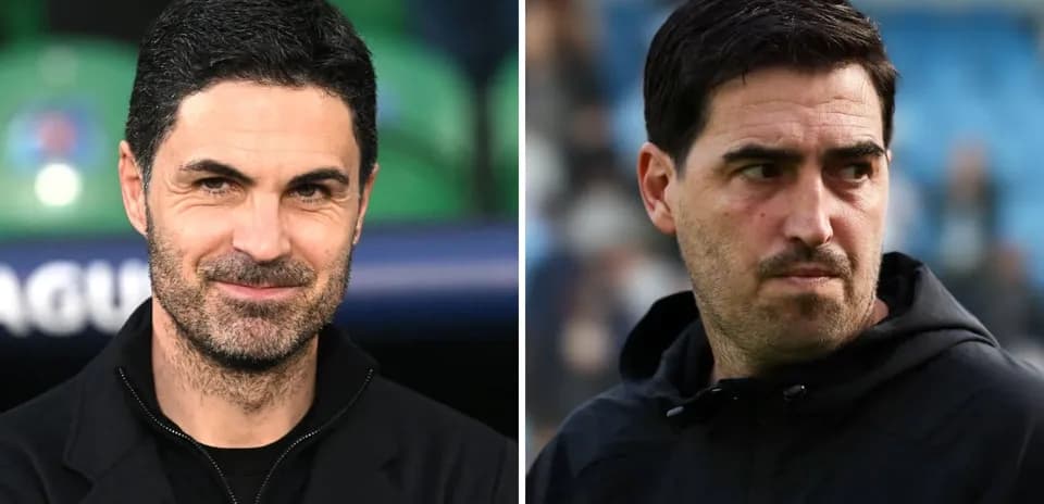 Two football managers on the sidelines