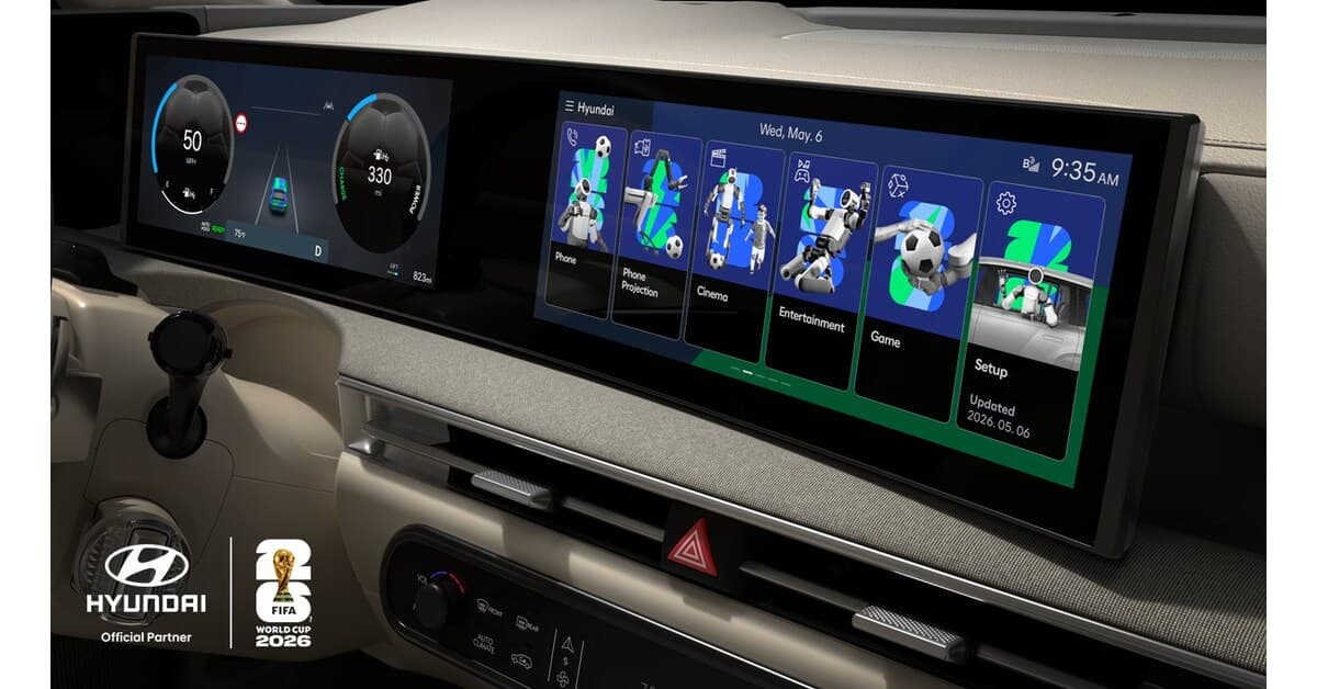 Car dashboard with digital display and controls