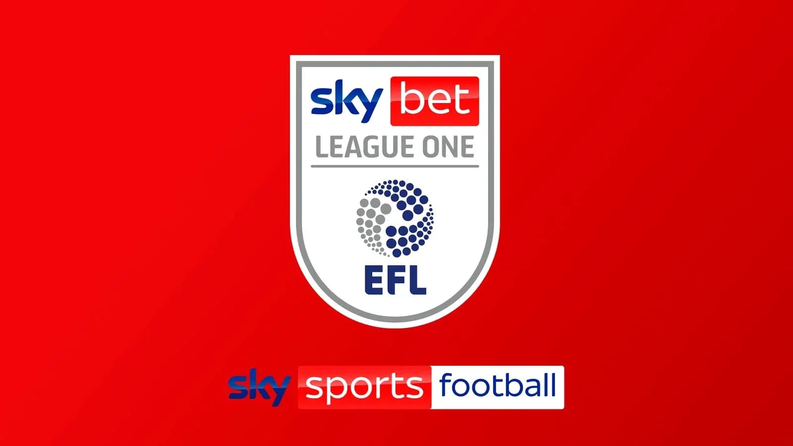 Sky Bet League One and EFL logo on red background