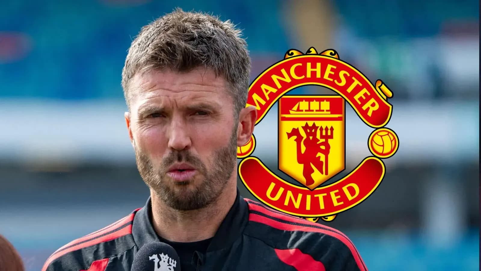 Manchester United coach speaking at press conference