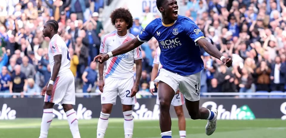 Player celebrating a goal during match action
