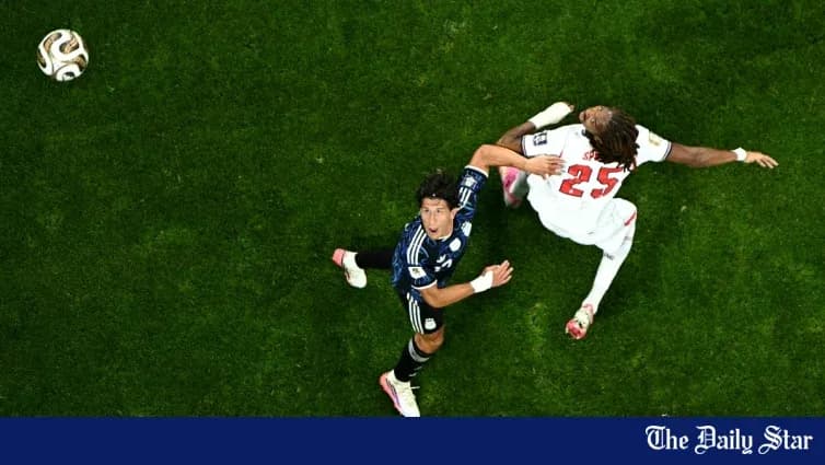 Player attempting to kick ball during match