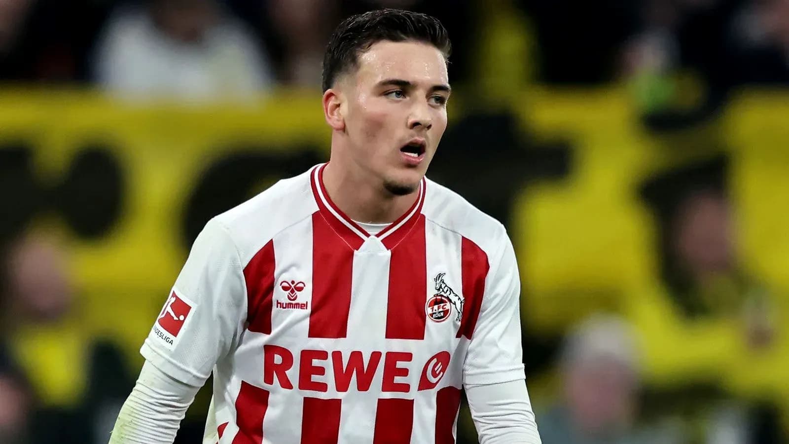 Player wearing FC Köln jersey during match Player wearing FC Köln jersey during match