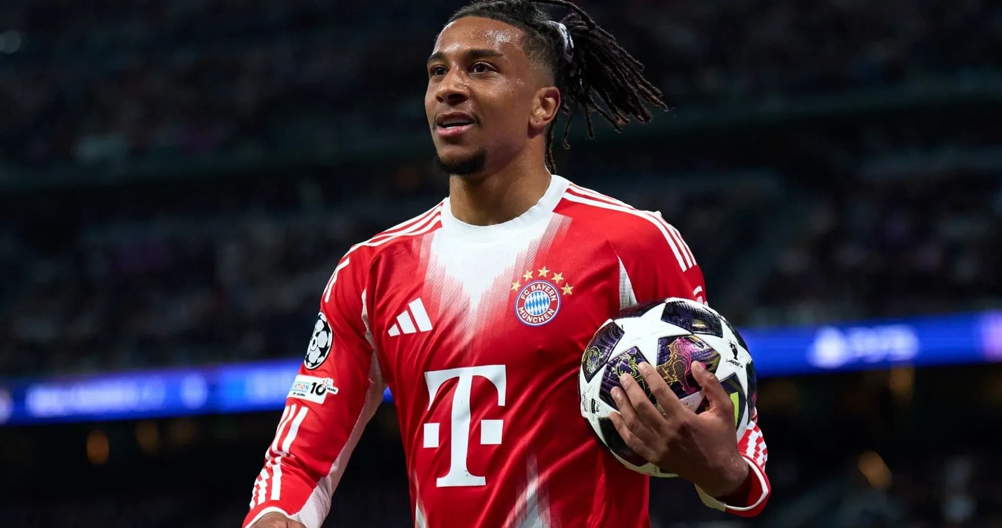 Player holding ball during UEFA Champions League match Player holding ball during UEFA Champions League match