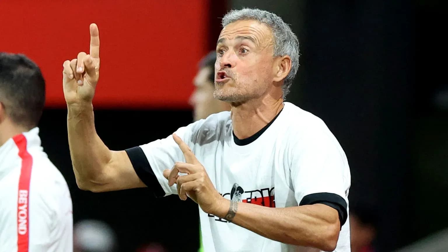 Coach gesturing passionately during a match Coach gesturing passionately during a match