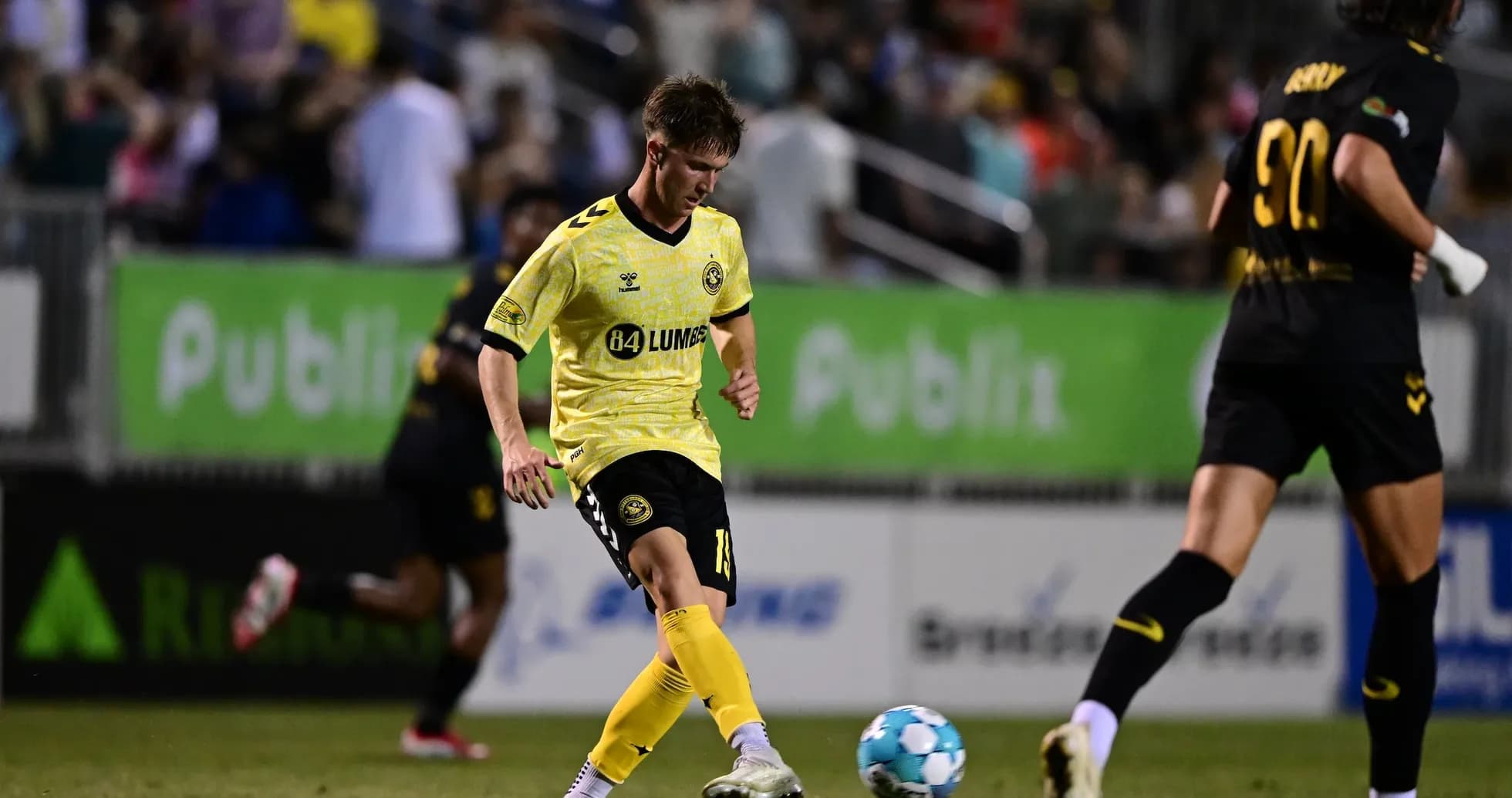 Player kicking ball during Charleston Battery match Player kicking ball during Charleston Battery match