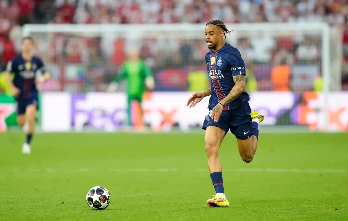 Player sprinting towards the ball during match Player sprinting towards the ball during match