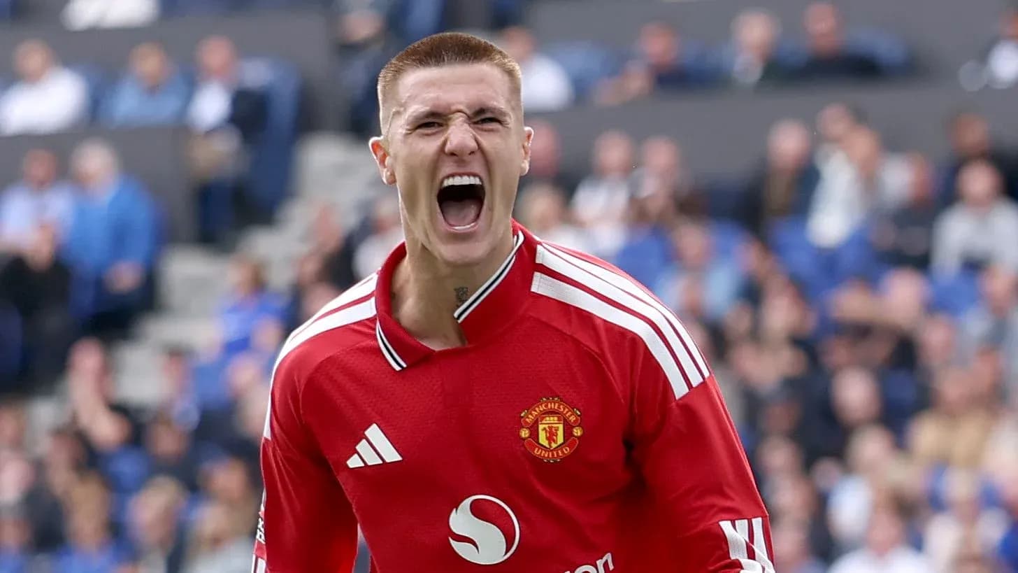Goalkeeper celebrating during a match for Manchester United Goalkeeper celebrating during a match for Manchester United