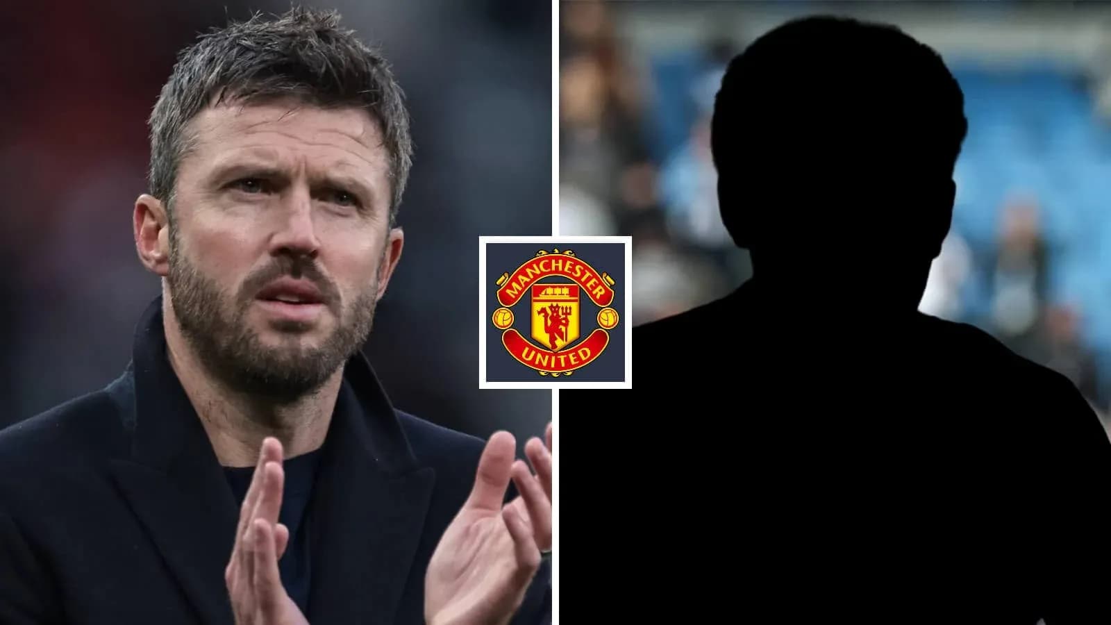 Michael Carrick gesturing with Manchester United logo Michael Carrick gesturing with Manchester United logo