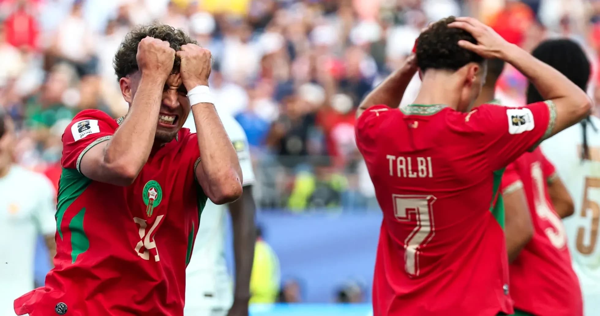 Morocco players reacting during a match Morocco players reacting during a match