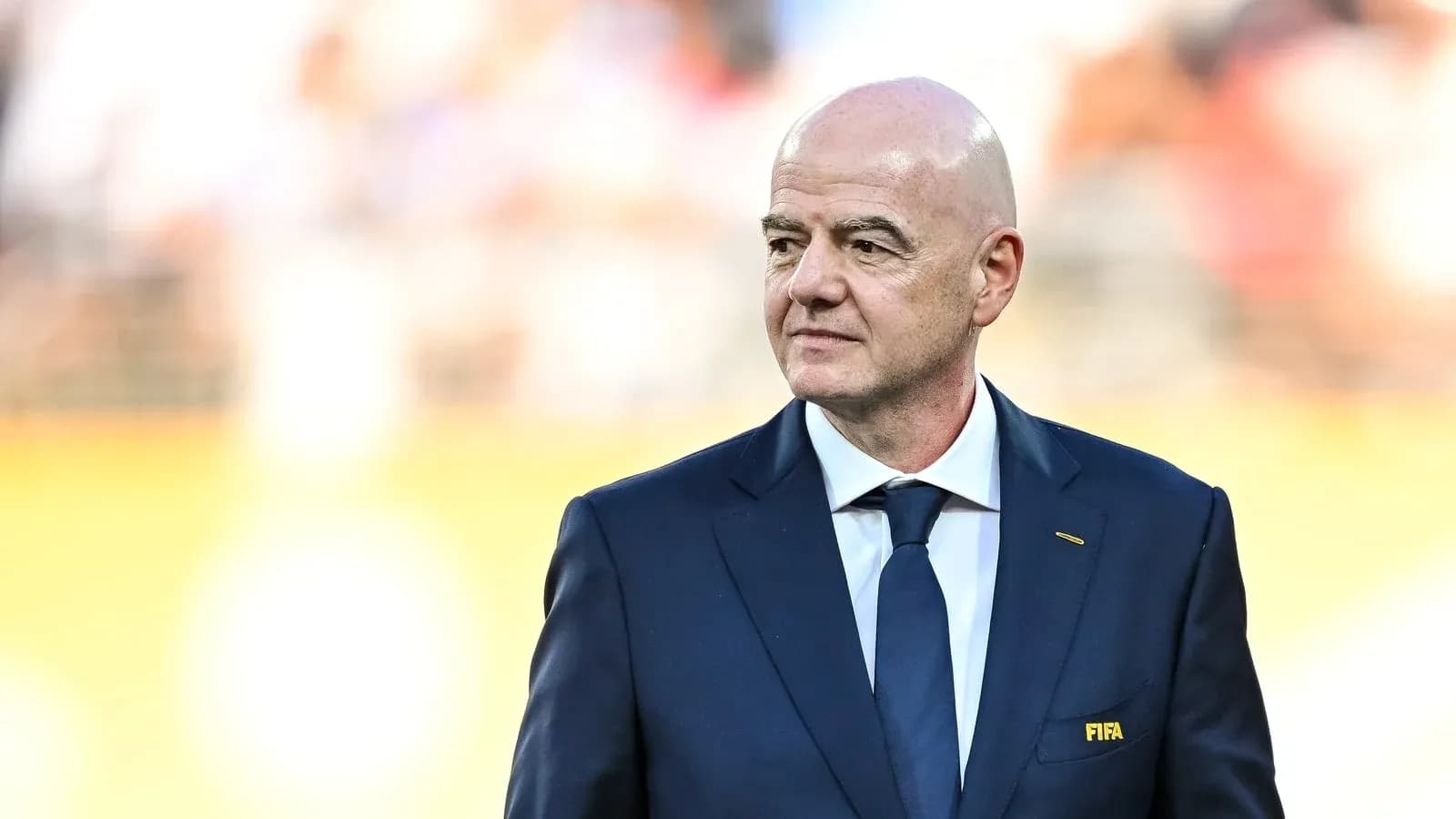 FIFA president in suit at event FIFA president in suit at event