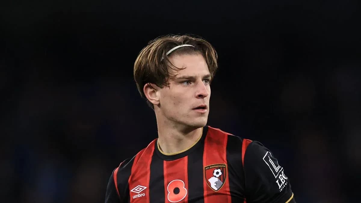 Player wearing Bournemouth kit during match Player wearing Bournemouth kit during match