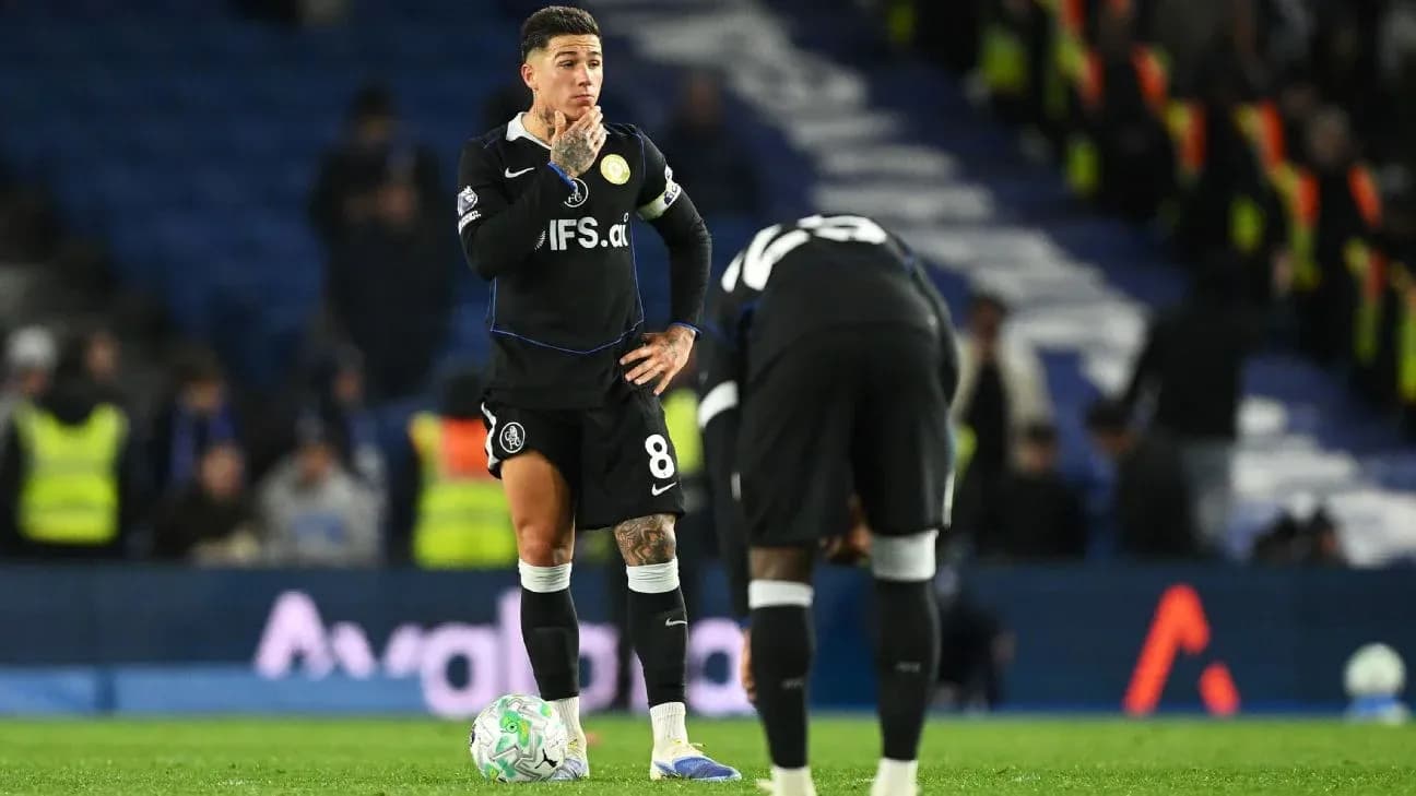 Chelsea player contemplating during Premier League match Chelsea player contemplating during Premier League match