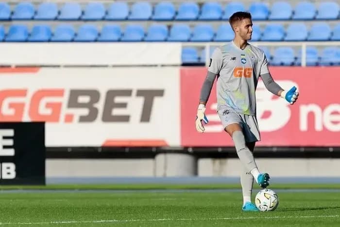 Goalkeeper in gray kit preparing for play Goalkeeper in gray kit preparing for play