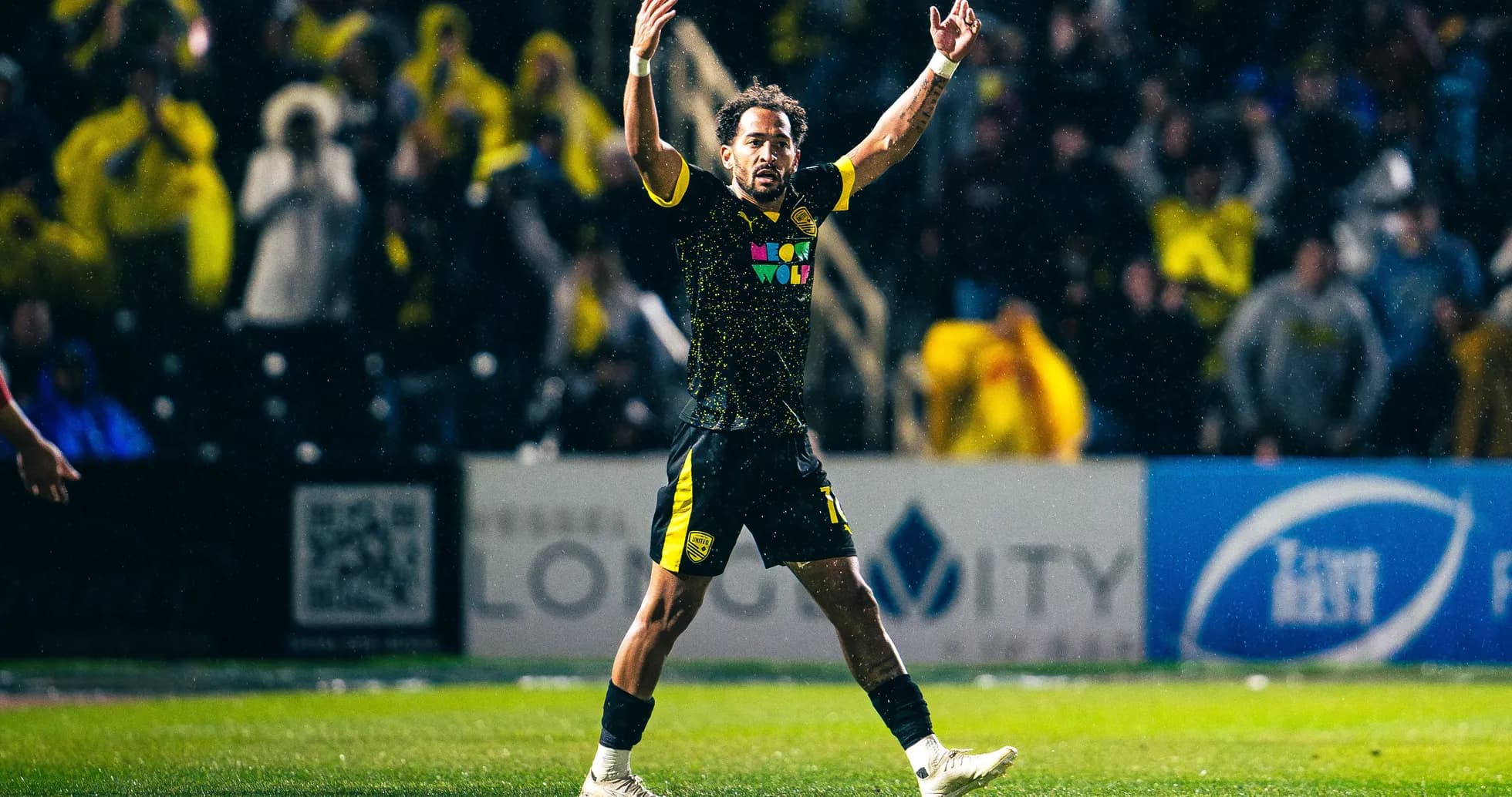 Player celebrating during New Mexico United match Player celebrating during New Mexico United match