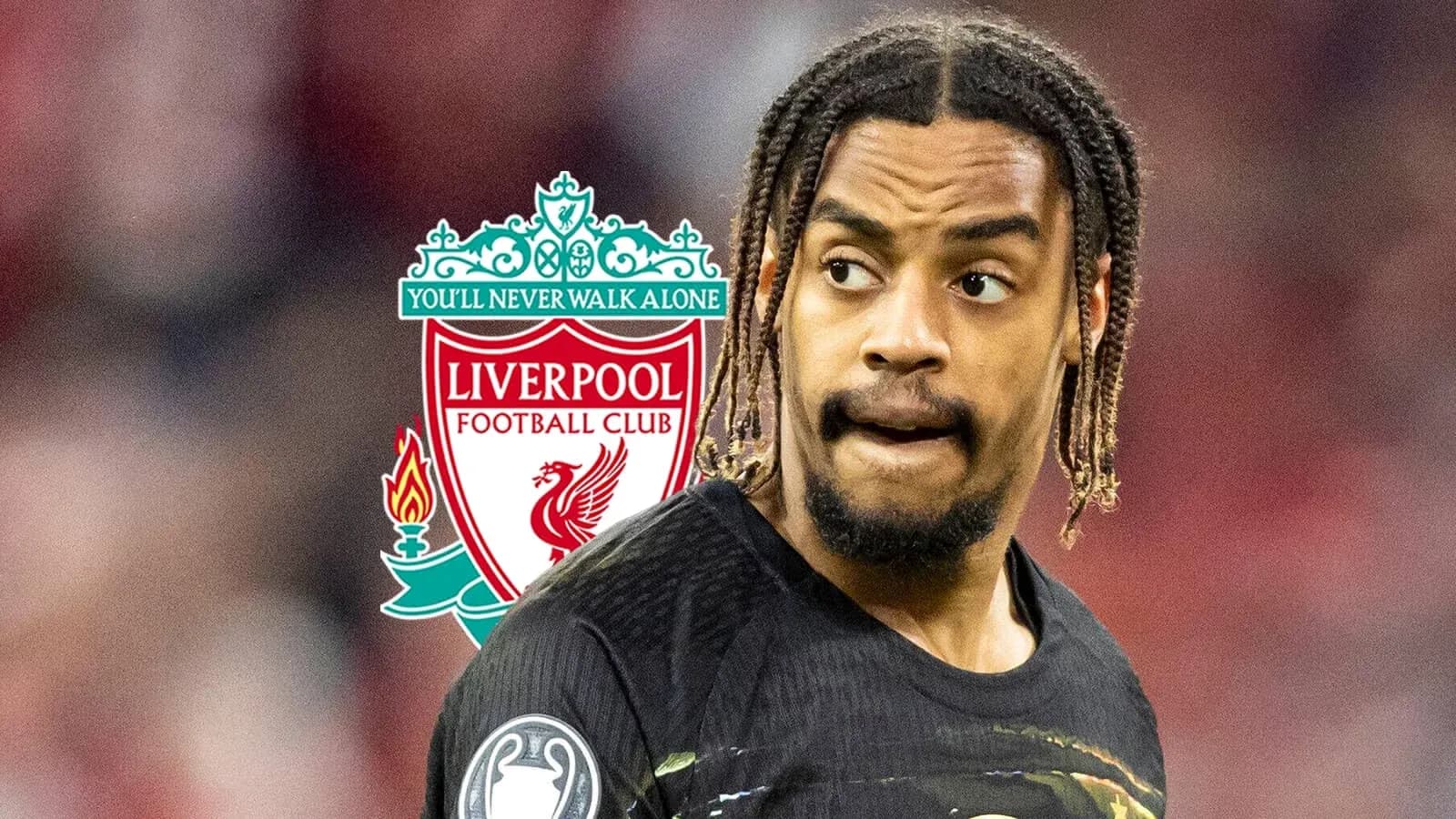 Player in Liverpool jersey during match Player in Liverpool jersey during match