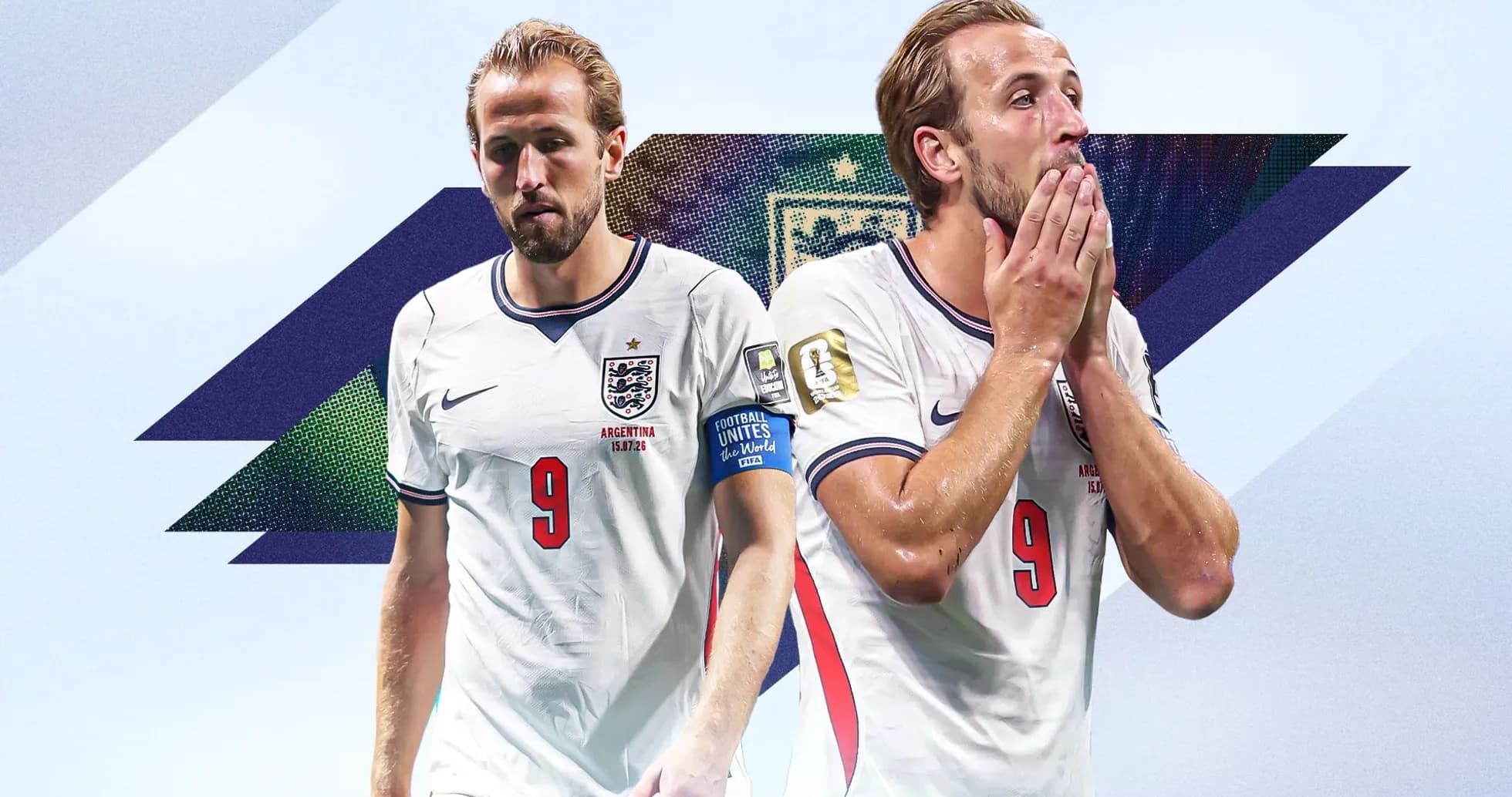 Harry Kane in England kit, two poses Harry Kane in England kit, two poses