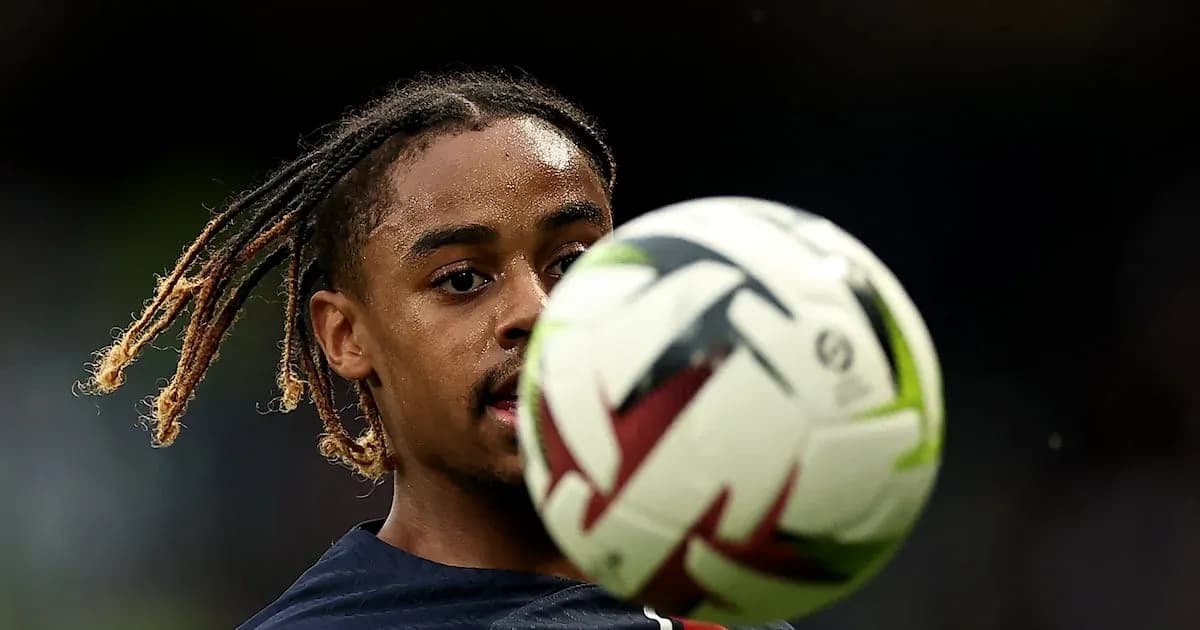 Player controlling a soccer ball during practice Player controlling a soccer ball during practice