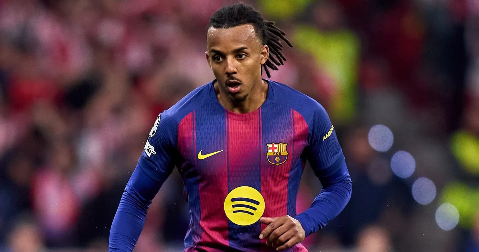 Player in FC Barcelona kit during match Player in FC Barcelona kit during match