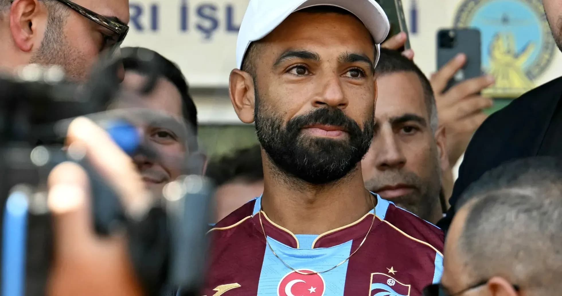 Player in Trabzonspor jersey during press event Player in Trabzonspor jersey during press event