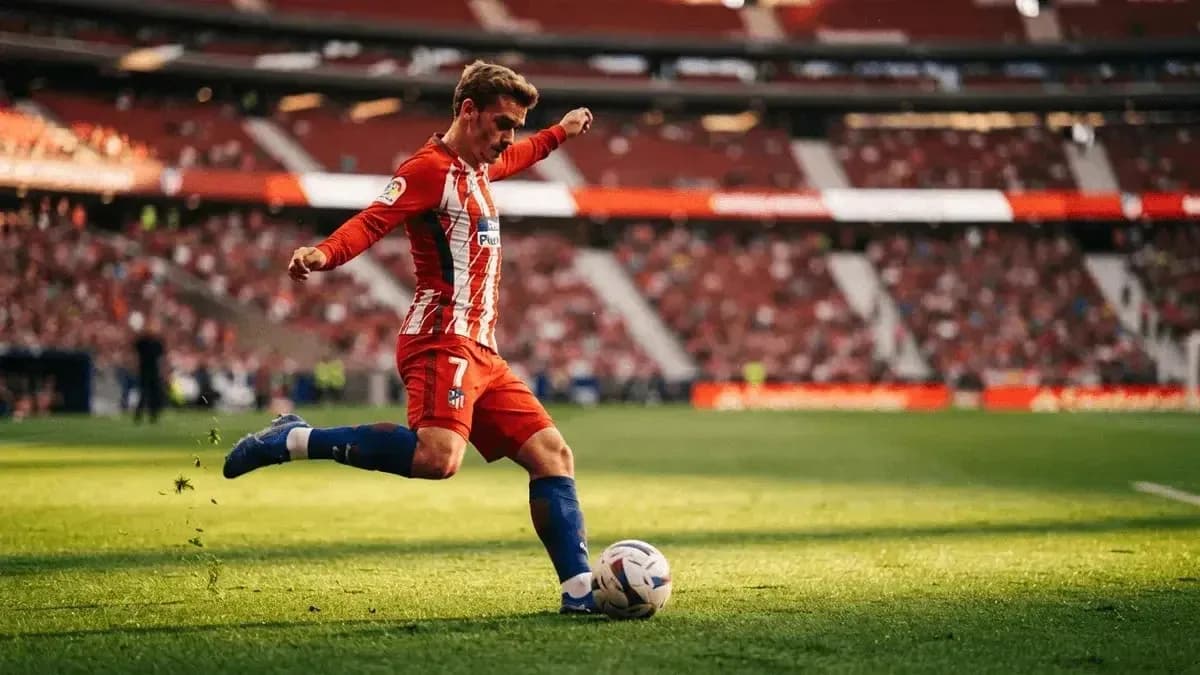 Player kicking the ball on the pitch during match Player kicking the ball on the pitch during match