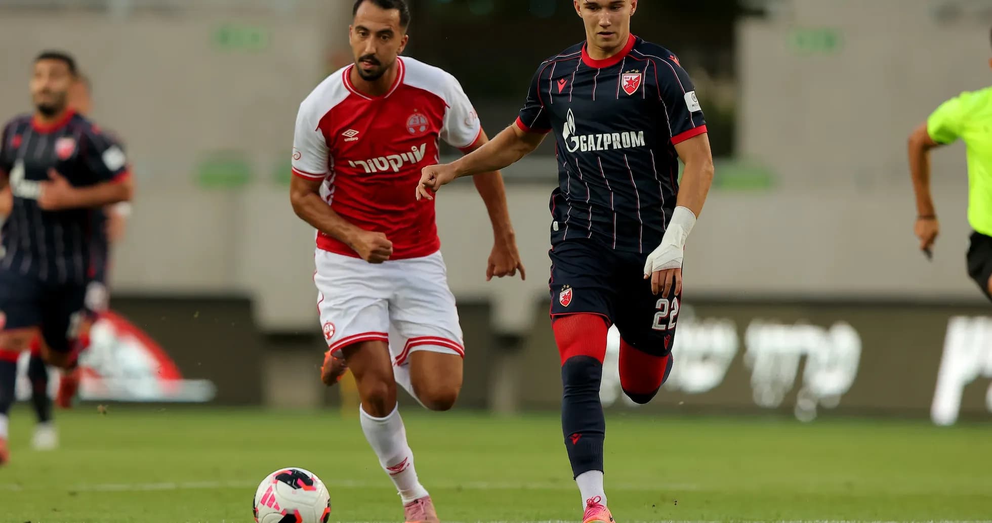 Player running with the ball during match Player running with the ball during match