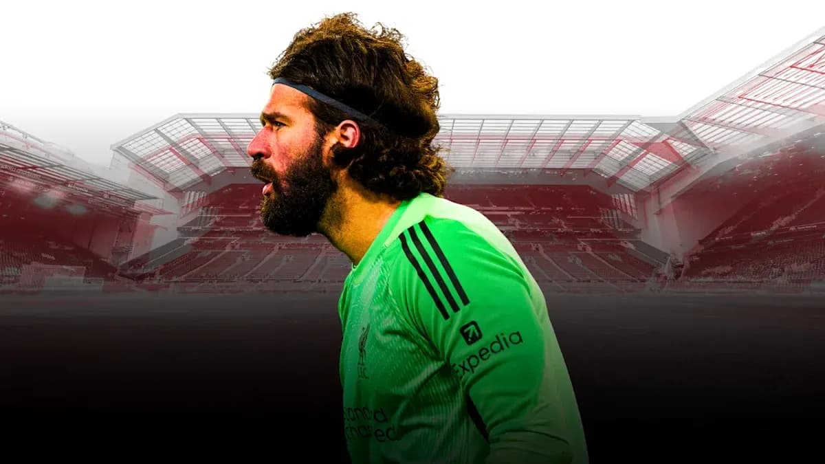Goalkeeper Alisson Becker in Liverpool kit profile shot Goalkeeper Alisson Becker in Liverpool kit profile shot