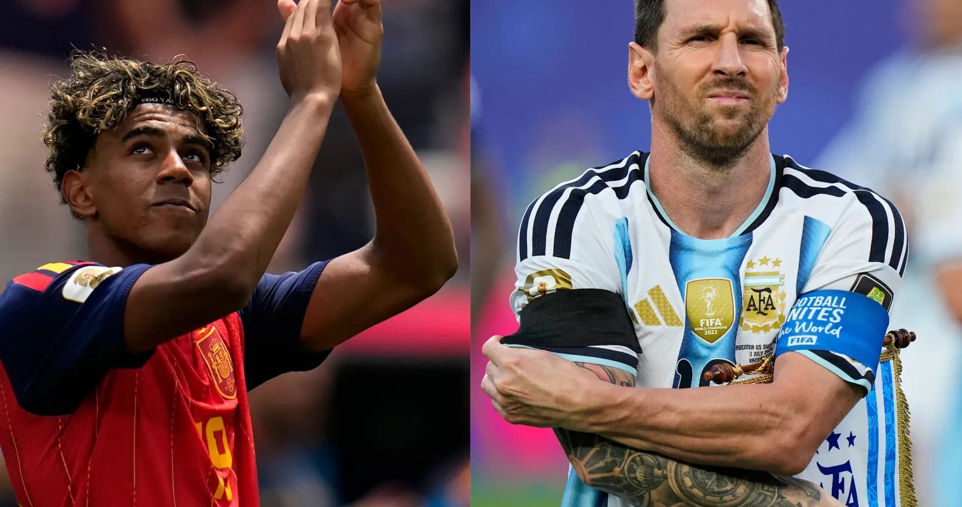 Spain and Argentina players before World Cup match Spain and Argentina players before World Cup match