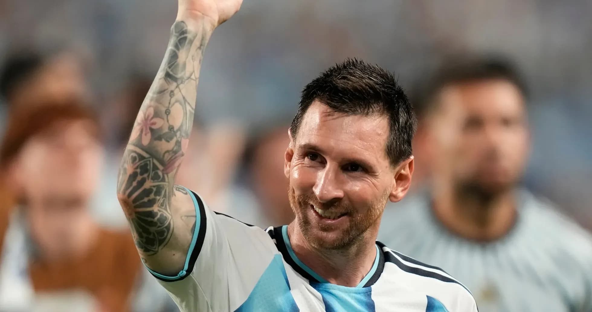 Player celebrating with raised fist during match Player celebrating with raised fist during match