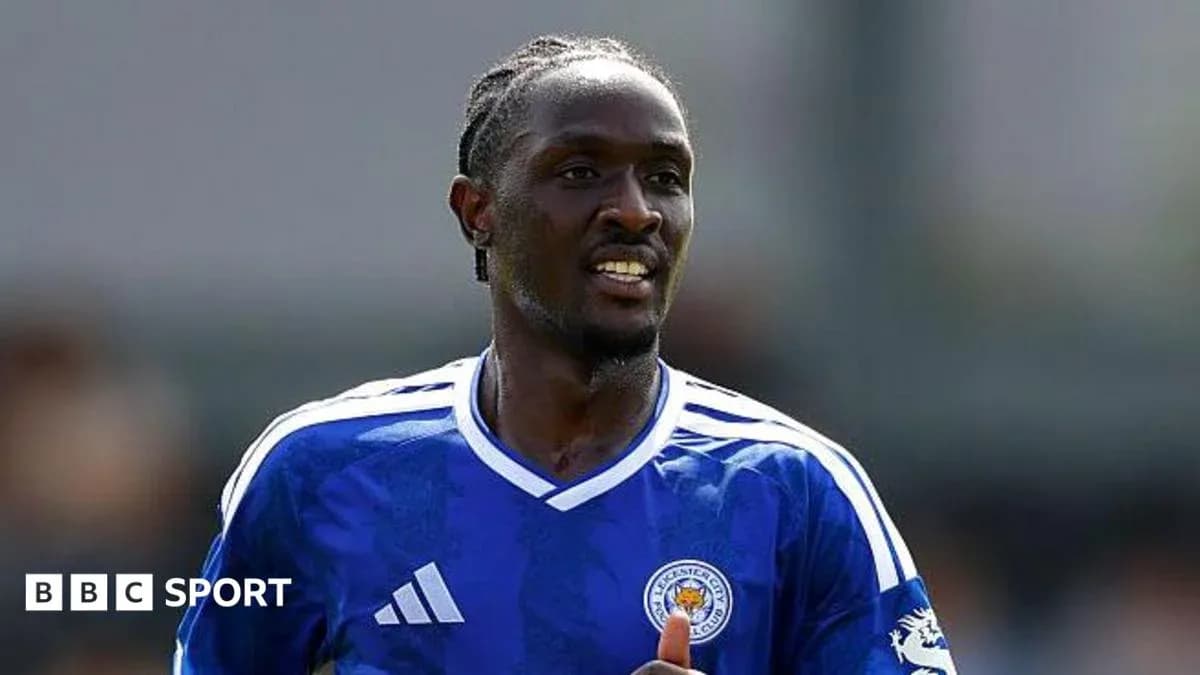 Player in Leicester City kit during match Player in Leicester City kit during match