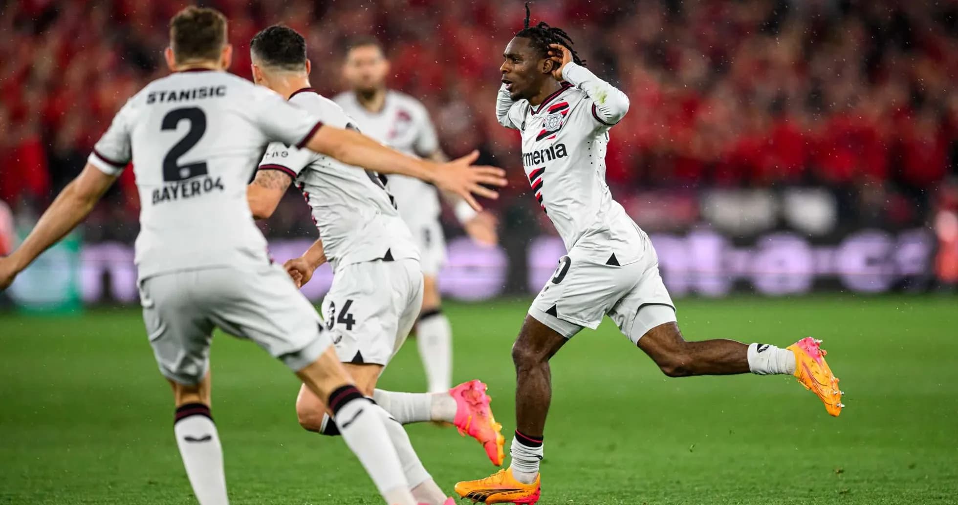 Beşiktaş players celebrating a goal during match Beşiktaş players celebrating a goal during match