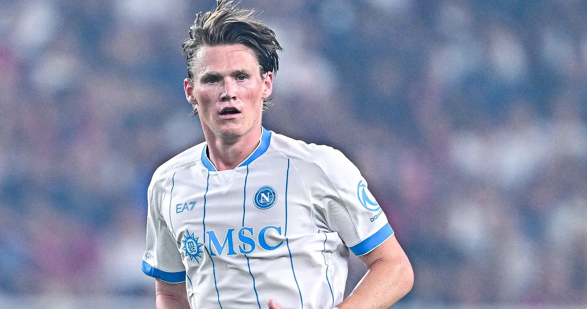 Player in Napoli jersey during match action Player in Napoli jersey during match action
