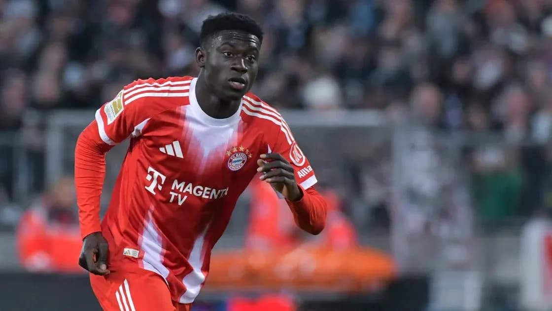 Player running during a Bundesliga match for Bayern Munich Player running during a Bundesliga match for Bayern Munich