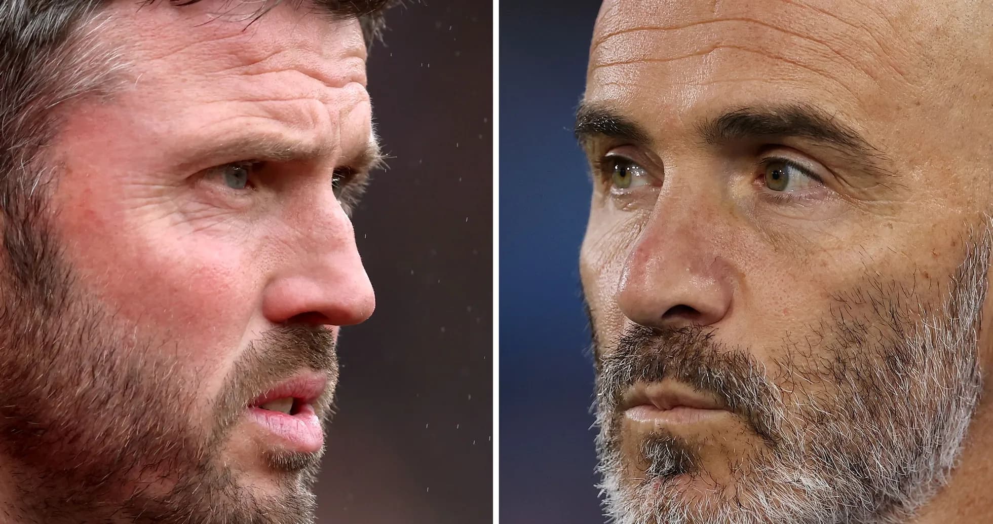 Two coaches facing each other during match Two coaches facing each other during match