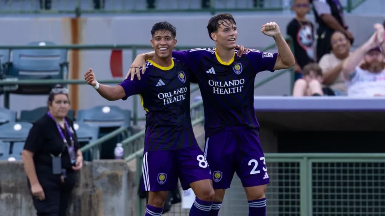 Orlando City II players celebrating during match Orlando City II players celebrating during match