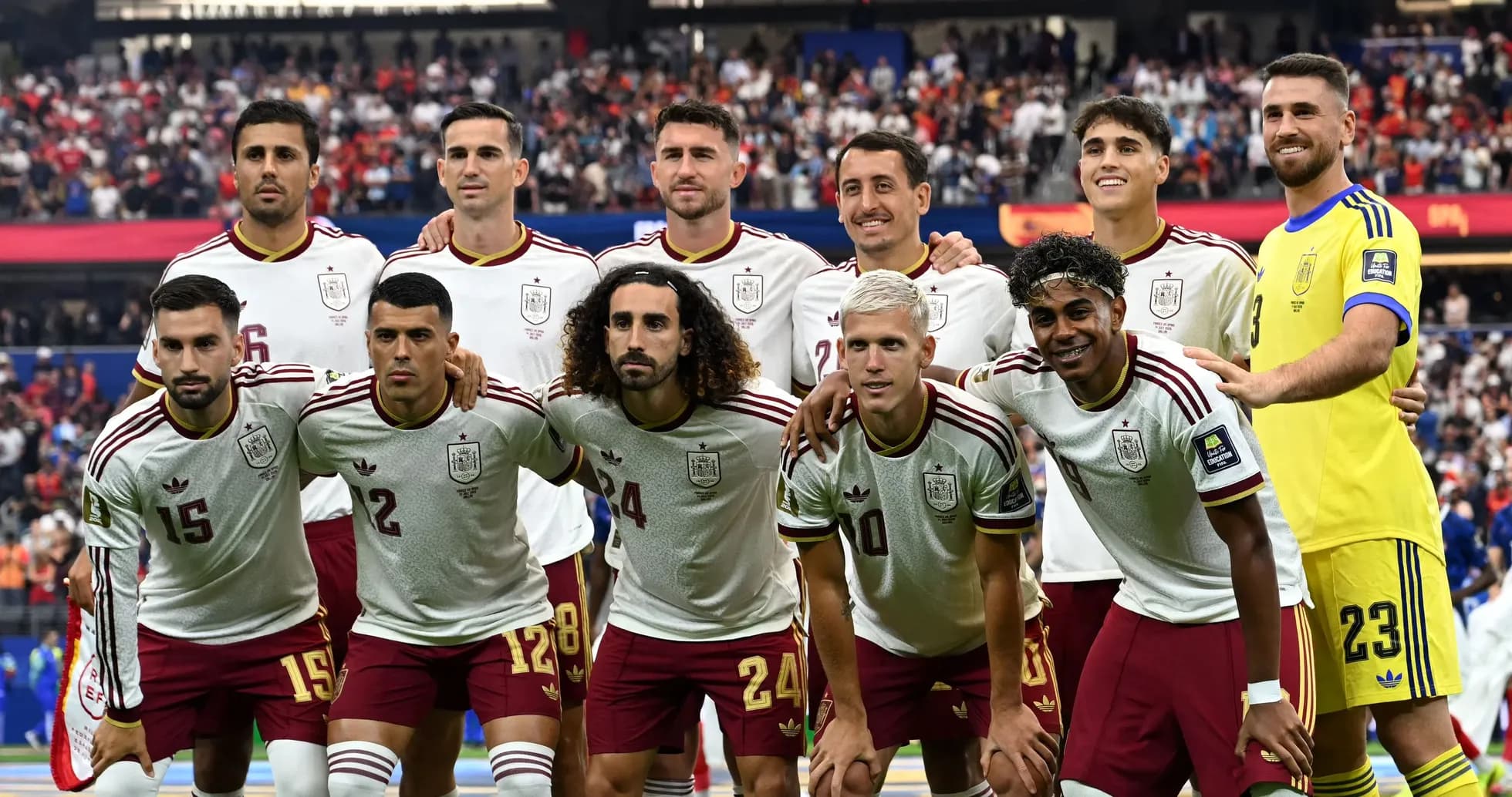 Spain national football team posing for team photo Spain national football team posing for team photo