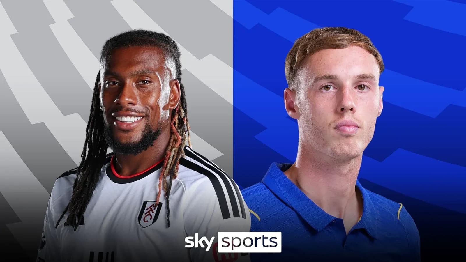 Two football players from opposing teams facing camera Two football players from opposing teams facing camera