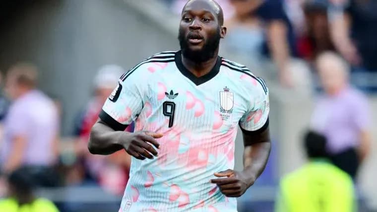 Player in Belgium kit running during match Player in Belgium kit running during match