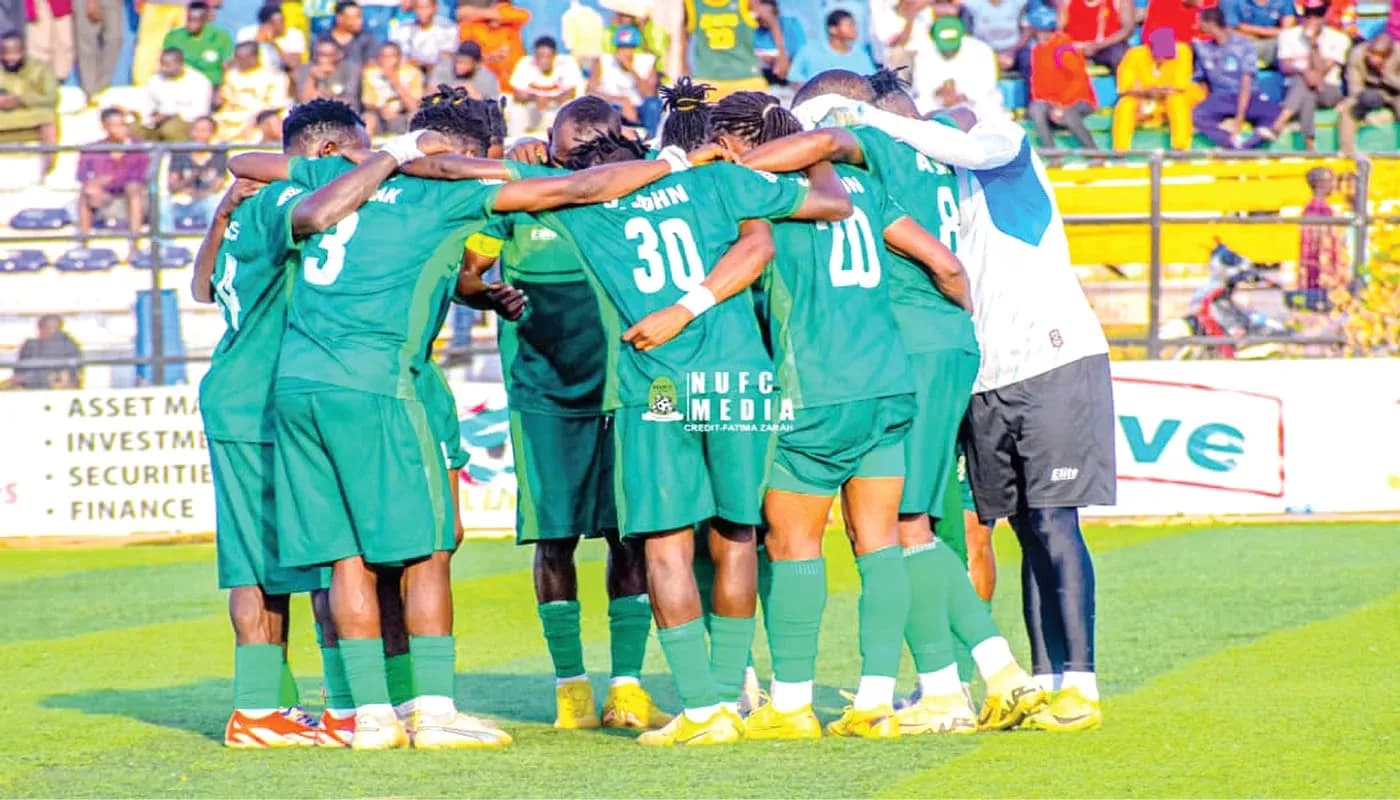 Nasarawa United players in a huddle before match Nasarawa United players in a huddle before match