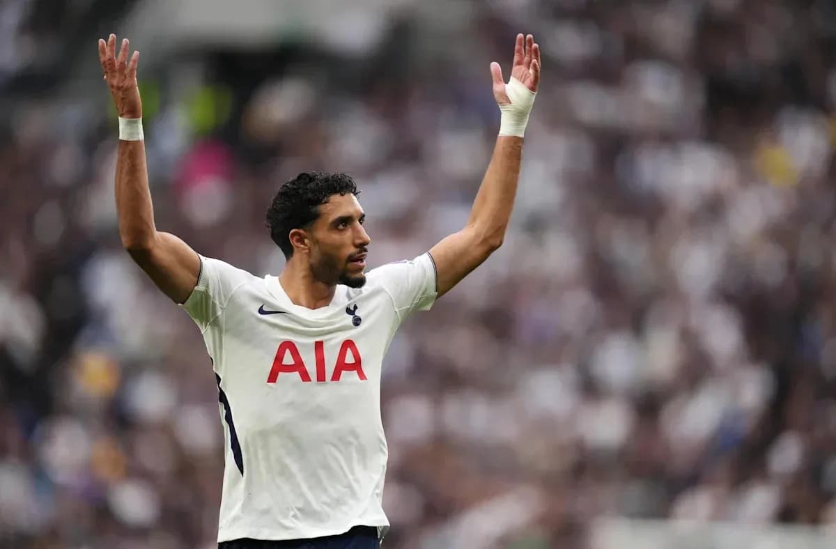 Player gesturing during a match for Tottenham Hotspur Player gesturing during a match for Tottenham Hotspur