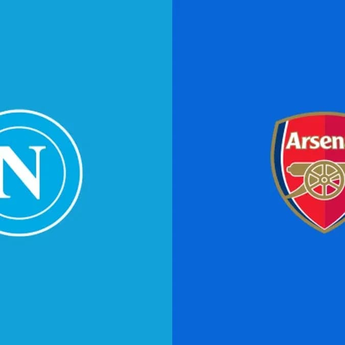 Logos of Napoli and Arsenal football clubs Logos of Napoli and Arsenal football clubs