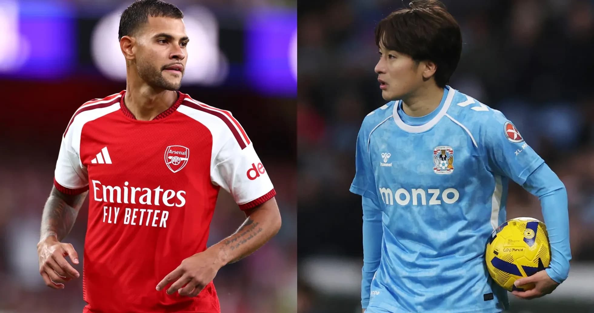 Players from Arsenal and Coventry during match Players from Arsenal and Coventry during match