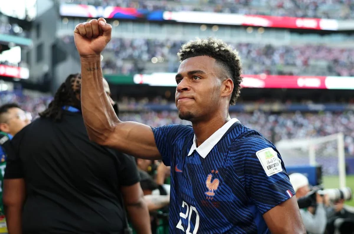 Player celebrating with raised fist after match Player celebrating with raised fist after match