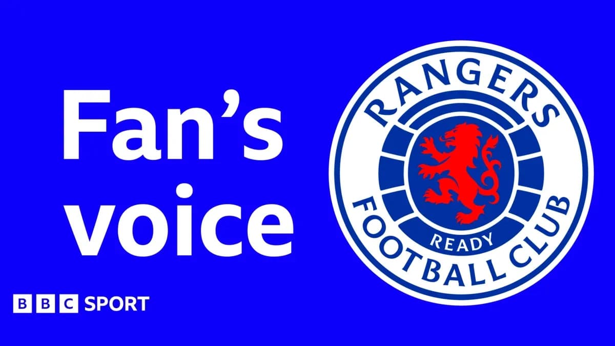 Rangers Football Club logo with text 'Fan's voice' Rangers Football Club logo with text 'Fan's voice'